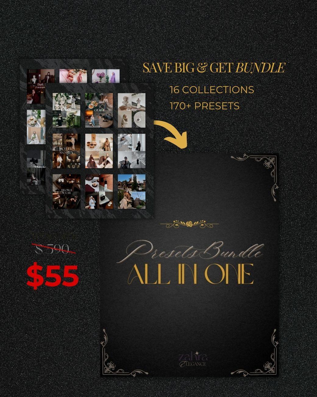 ALL - IN - ONE PRESETS BUNDLE 16 COLLECTIONS [170+ PRESETS] - ZahraElegance.com